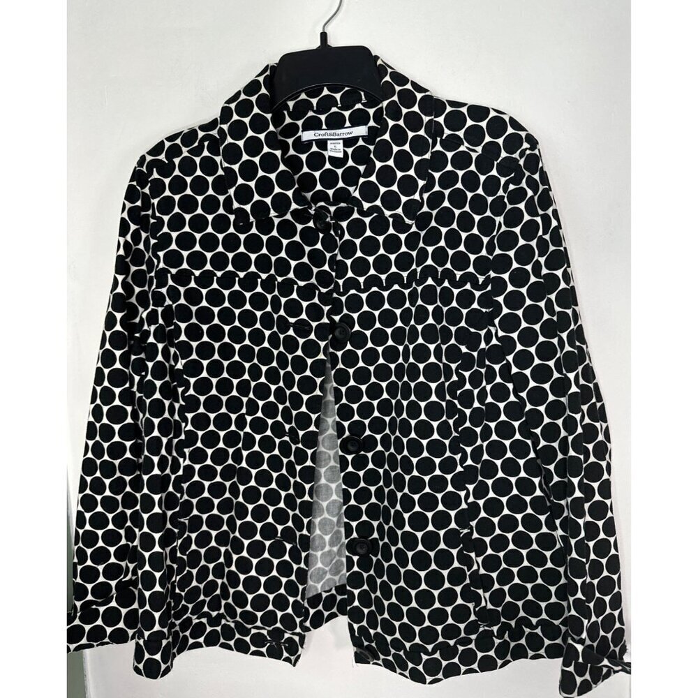 Croft & Barrow L Black Blazer Stretch Academia Dark Romantic Classic Look